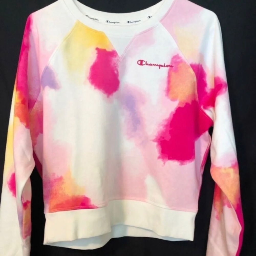 Tie dye champion rare sweatshirt